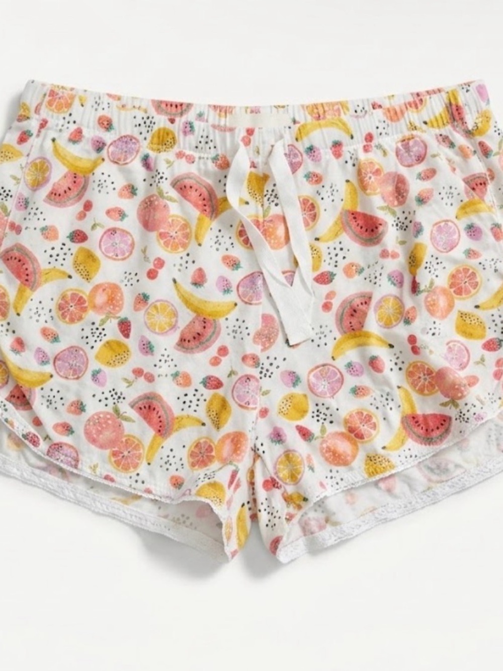 Loft Sleep Medium Fruit Print Strawberry Banana Cherry Summer Lounge Shorts